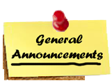 General Announcements